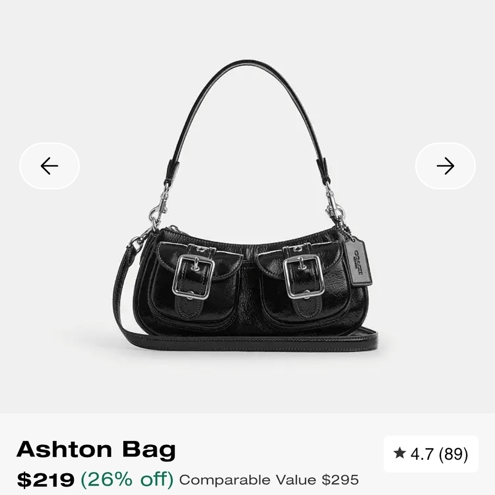 Coach Ashton Black Shoulder/Crossbody Bag